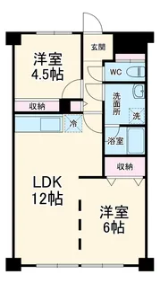 ハピネス飯田6号館【1階】の間取り