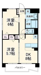 ソレアード武蔵浦和【2階】の間取り