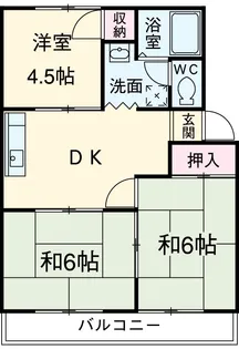 エルハイム森【1階】の間取り