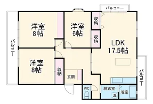 レジデンス八王寺【302号室】の間取り