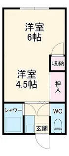 藤本荘【に号室】の間取り
