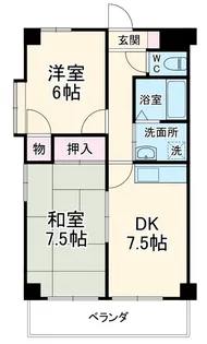 サニーコート平和【5階】の間取り
