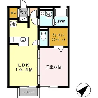 宝珠 A【2階】の間取り