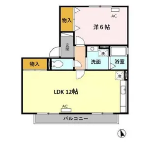 アルファヴィレッジえじまA【2階】の間取り