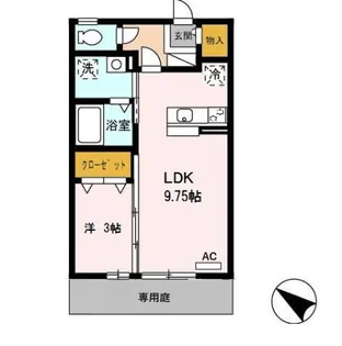 ヴィレッジ柳沢【107号室】の間取り