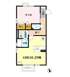 ディアコート Ⅱ【206号室】の間取り