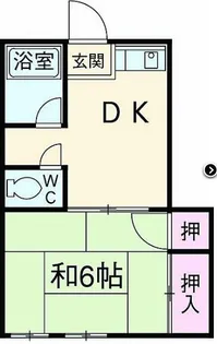 光鱗荘2【15号室】の間取り