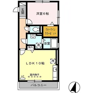 グランシャリオ御園【203号室】の間取り