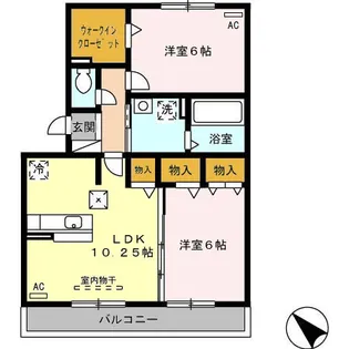 ラ・フルール A棟【103号室】の間取り