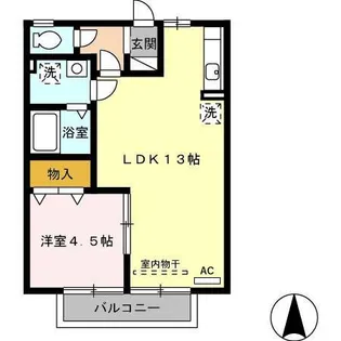 Elle Sophia A棟【206号室】の間取り