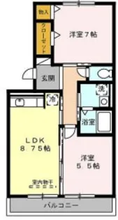 パークサイド前田【2階】の間取り