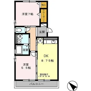 パークサイド前田【205号室】の間取り