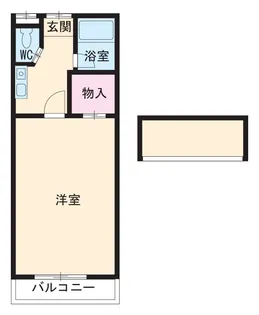 セザンヌ下地【111号室】の間取り