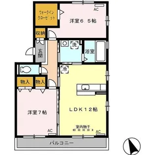 レジデンス芦原 B棟【2階】の間取り