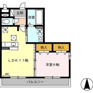 プレジール多米【101号室】の間取り
