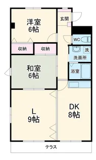 ベルヴュー【1階】の間取り
