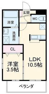 カーサハナブサ【102号室】の間取り