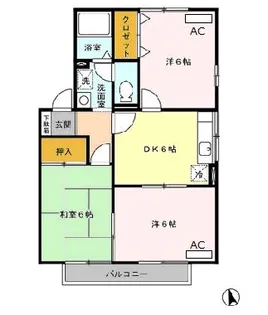 アネックス河尻 B【2階】の間取り