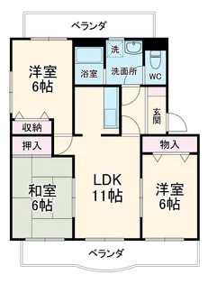 フォレストコート一番館【1階】の間取り
