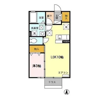 ディアコート【106号室】の間取り