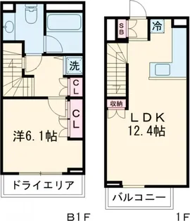 柿の木坂イースト【103号室】の間取り