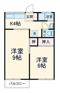 コーポ則竹【1階】の間取り