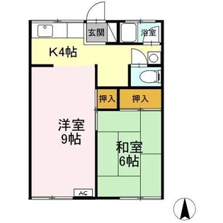 コーポ則竹【1階】の間取り