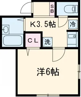 ヴァンベール深沢【201号室】の間取り