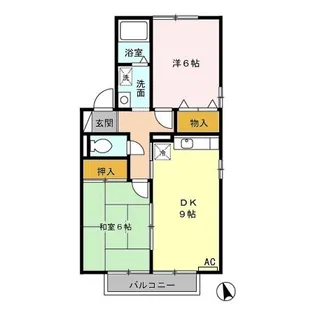 セジュール南 B【203号室】の間取り