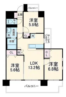 エトワール【3階】の間取り