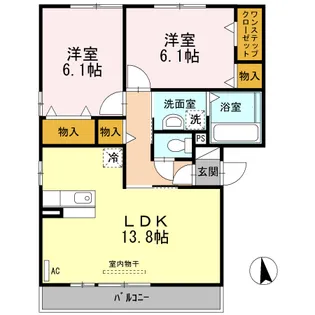 コンフォート楓【303号室】の間取り