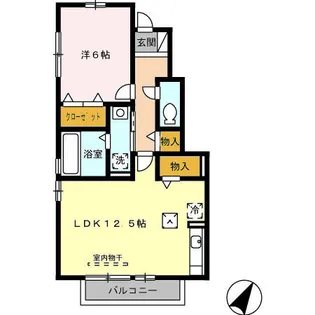 ソシエ A棟【1階】の間取り