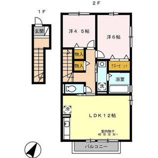 ソシエ A棟【2階】の間取り