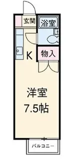 プリンスヒルC【207号室】の間取り