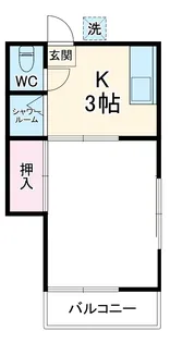 スカイハイム【206号室】の間取り