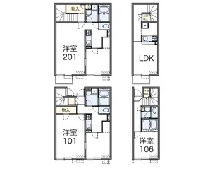 レオネクストセンタービレッジⅠ【105号室】の間取り