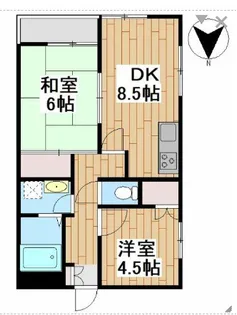 青山コーポA【201号室】の間取り