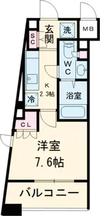プラウドフラット三軒茶屋【3階】の間取り