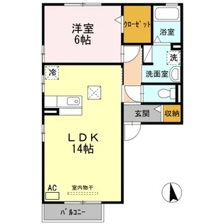 ウィルモア宮下【103号室】の間取り