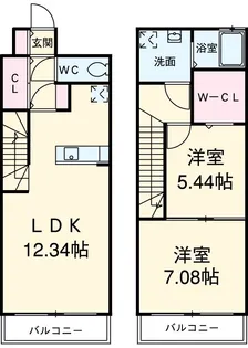 モードワン鴨田【7階】の間取り