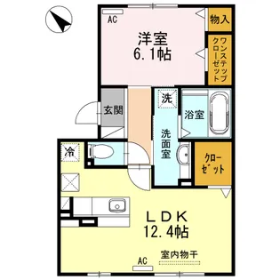 ヴェルドミール【1階】の間取り