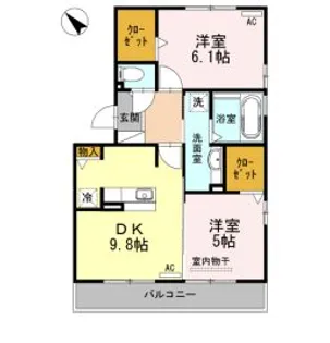ヴェルドミール【2階】の間取り