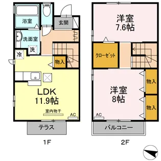 コンフォート【1階】の間取り