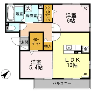 コンフォート【201号室】の間取り