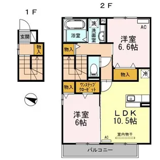 コンフォート【202号室】の間取り