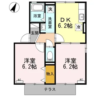iホームTOWN弐番館【101号室】の間取り