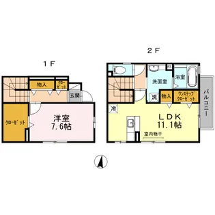 FINE STAGE WEST【101号室】の間取り