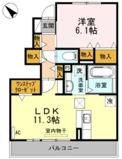 セジュール藤沢【1階】の間取り