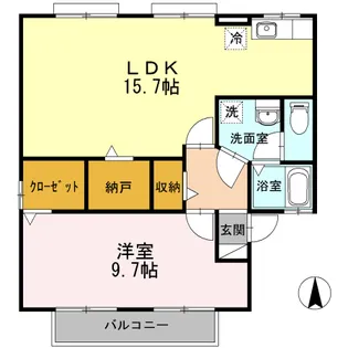 セジュールみその【201号室】の間取り