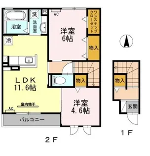 ボヌール【2階】の間取り